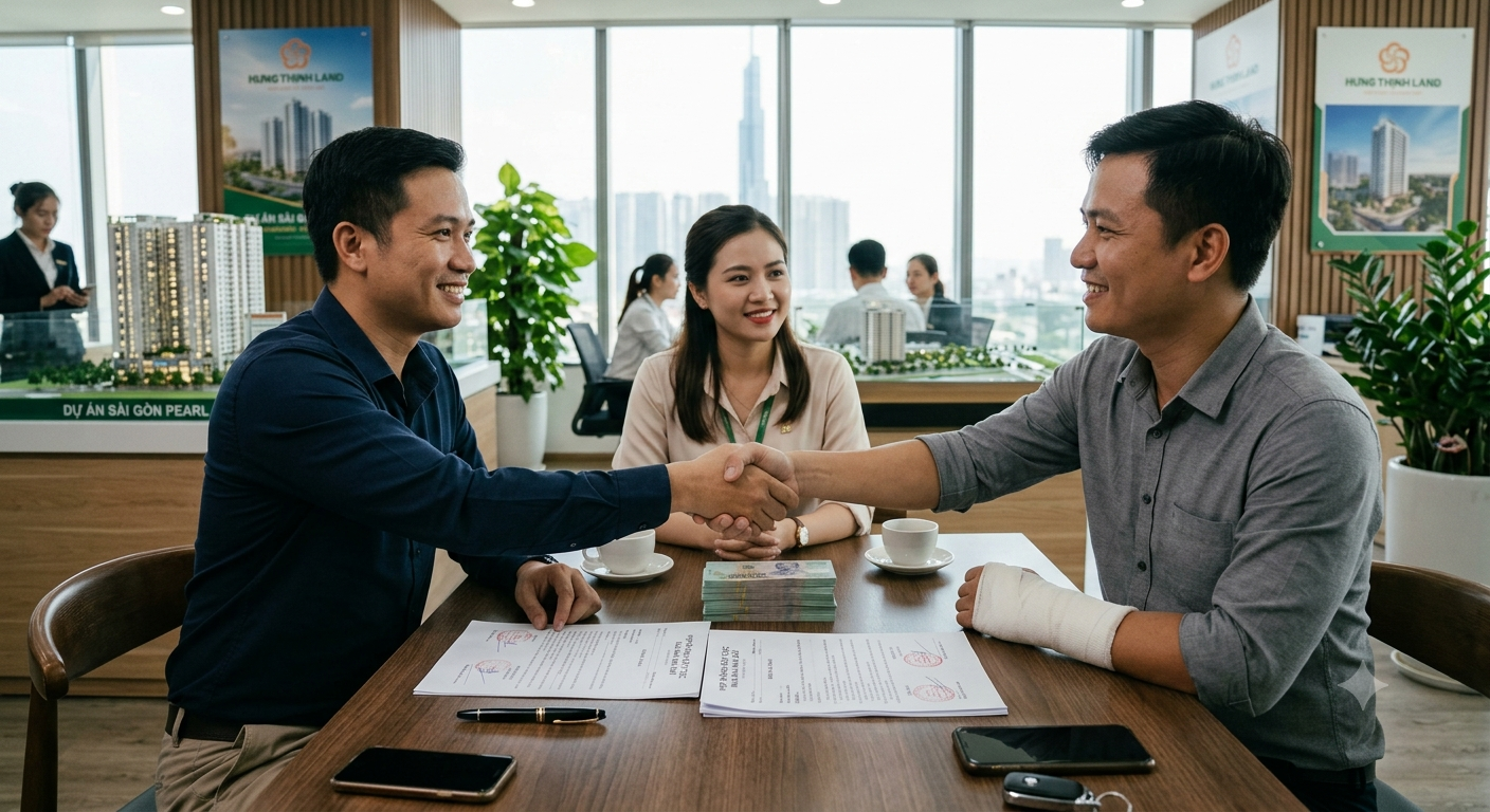 Ký hợp đồng đặt cọc mua nhà