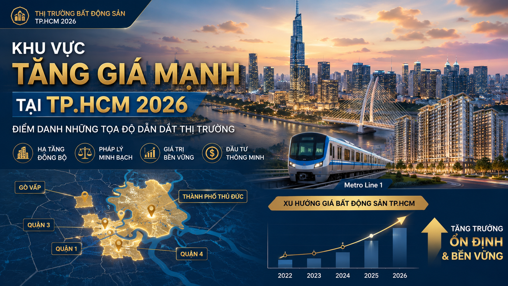 Khu vực tăng giá mạnh tại TP.HCM năm 2026